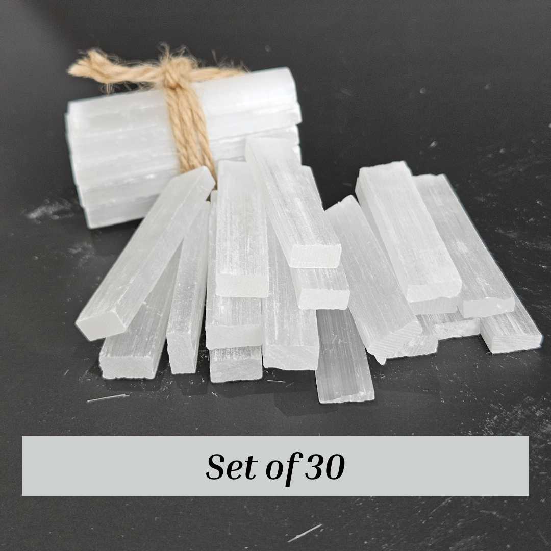 Mini Selenite Sticks White Satin Spar Crystal Cleansing Wands