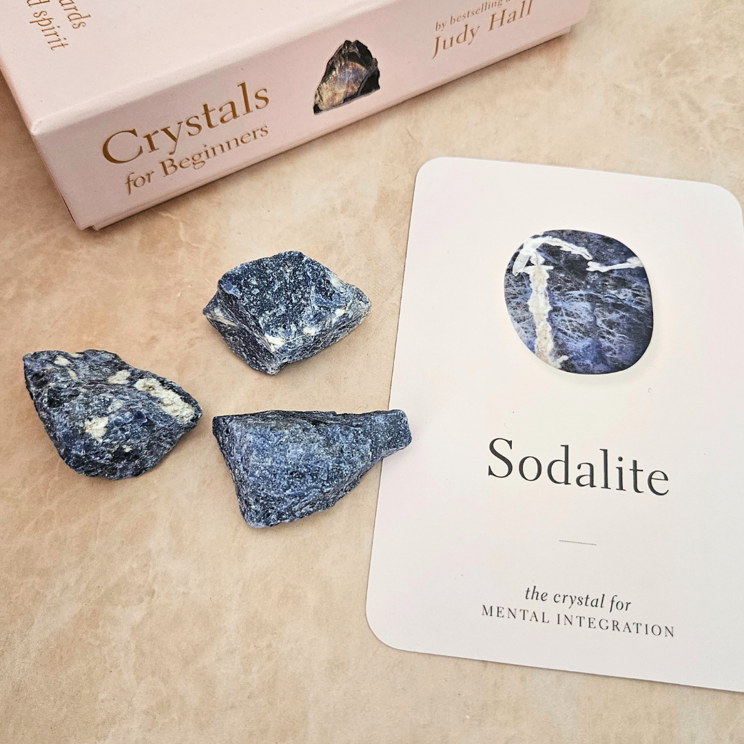 Raw sodalite crystal rough mineral specimen