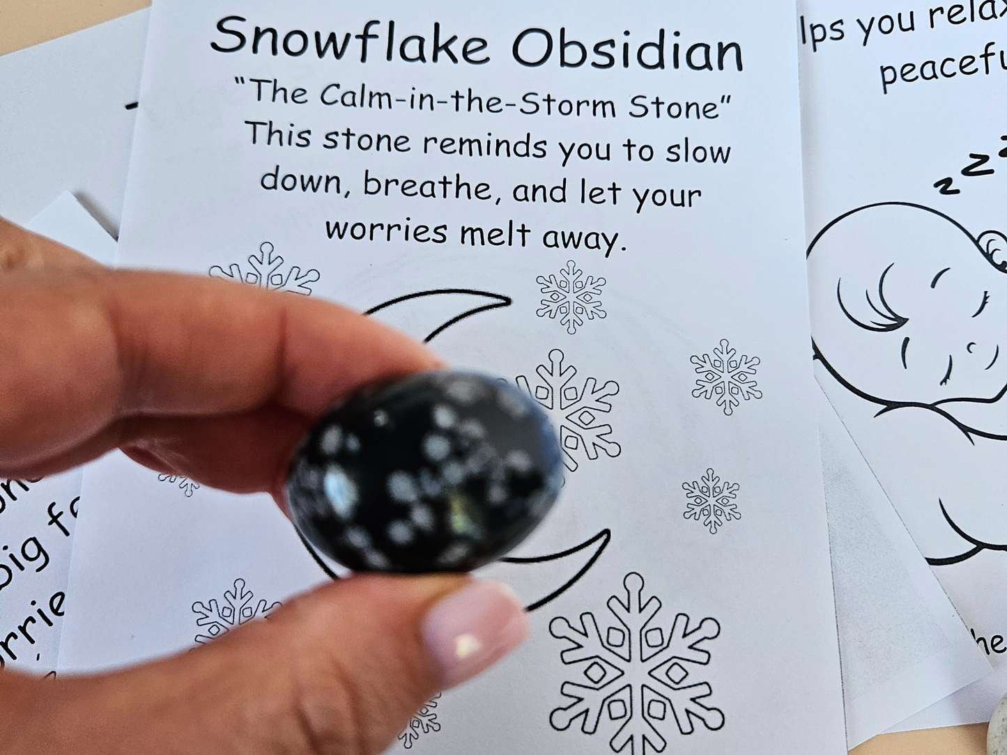 Kids Crystal Gift Set Tumbled Stones Colouring Pages