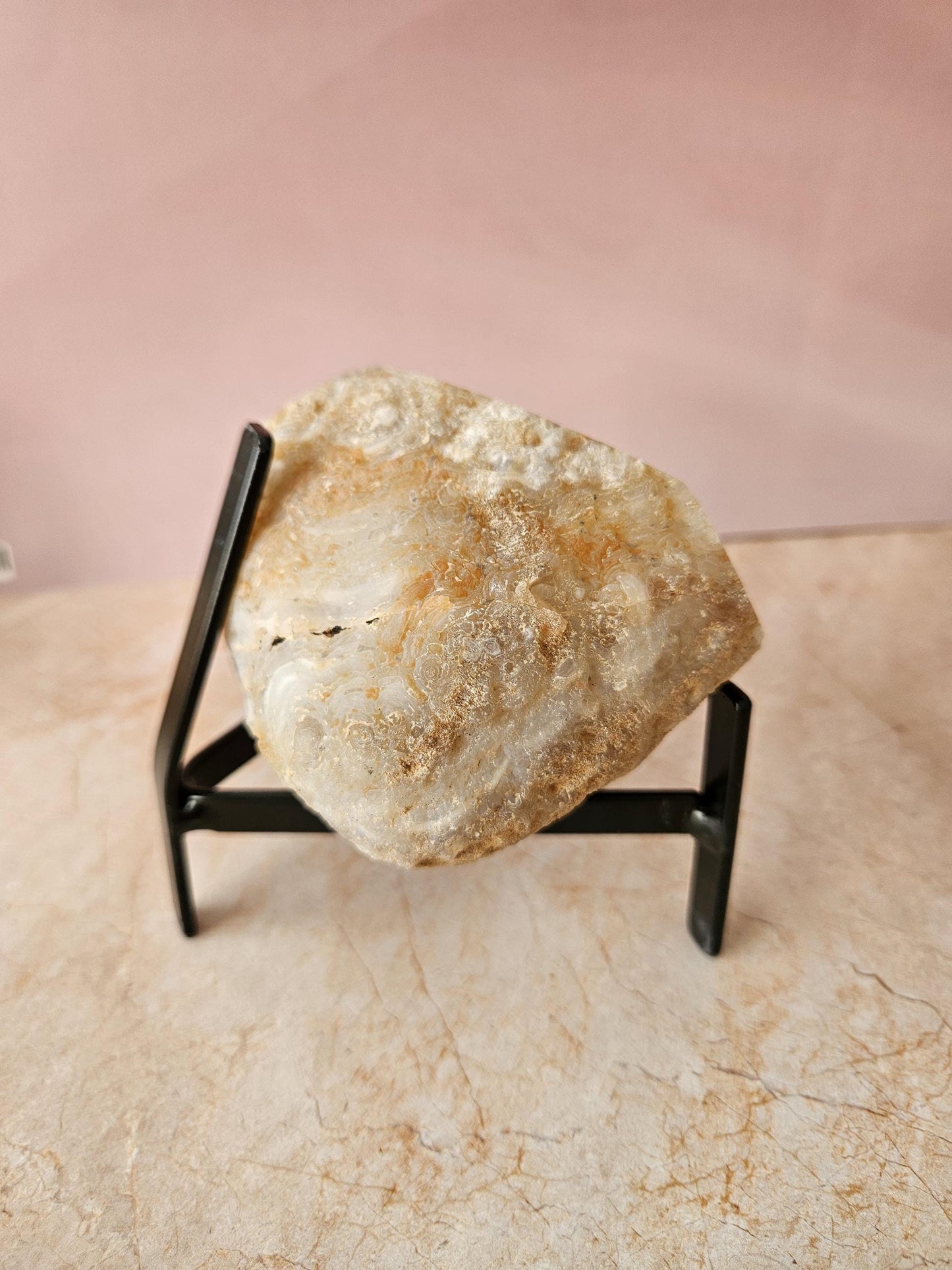 Agate Geode natural Cave on stand Crystal Display Decor Piece Unique M