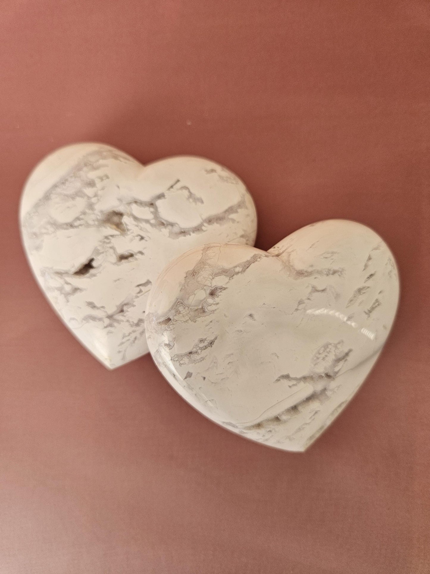 White Agate Heart Natural Stone Carving