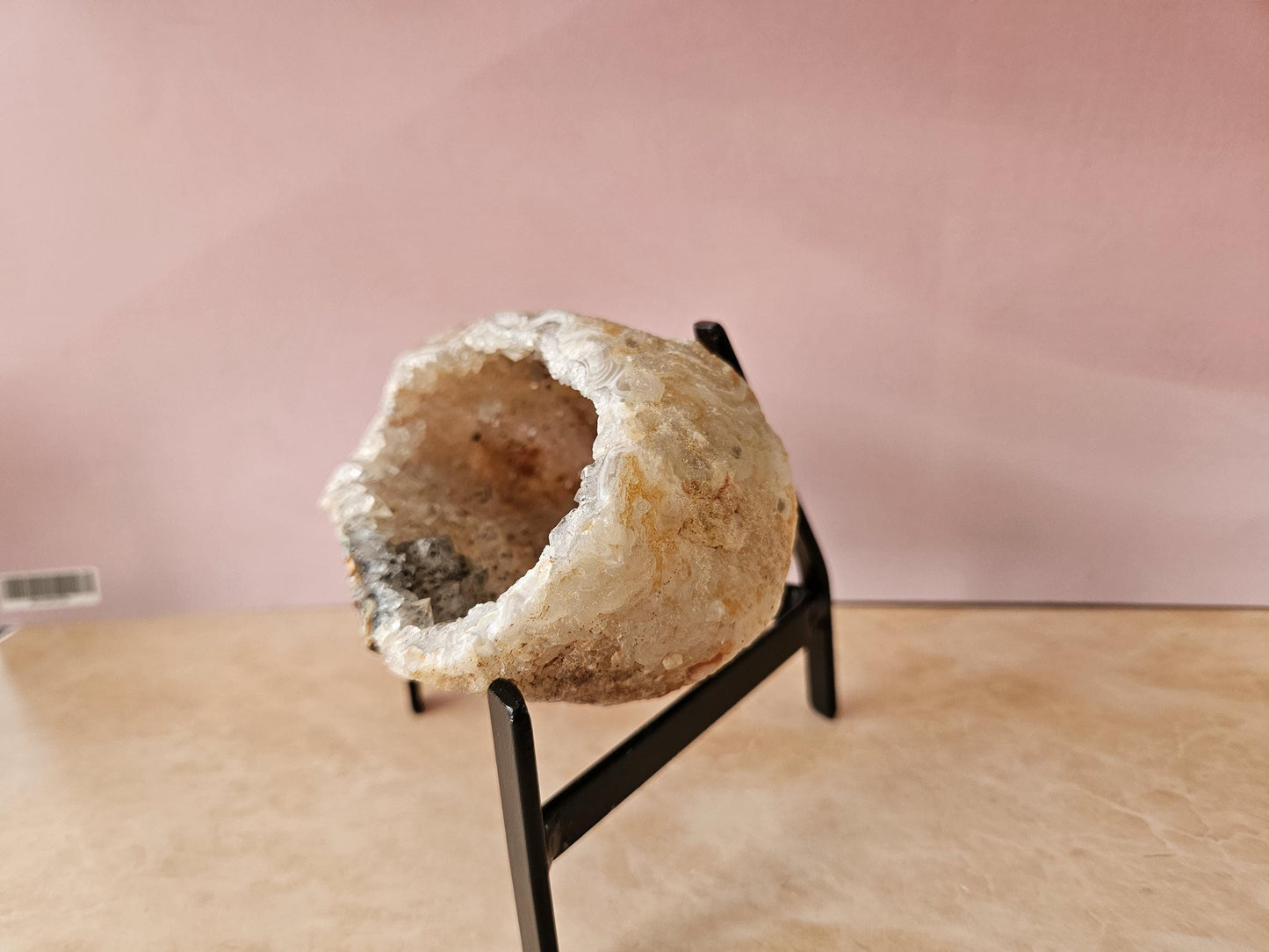 Natural Agate Geode with Stand