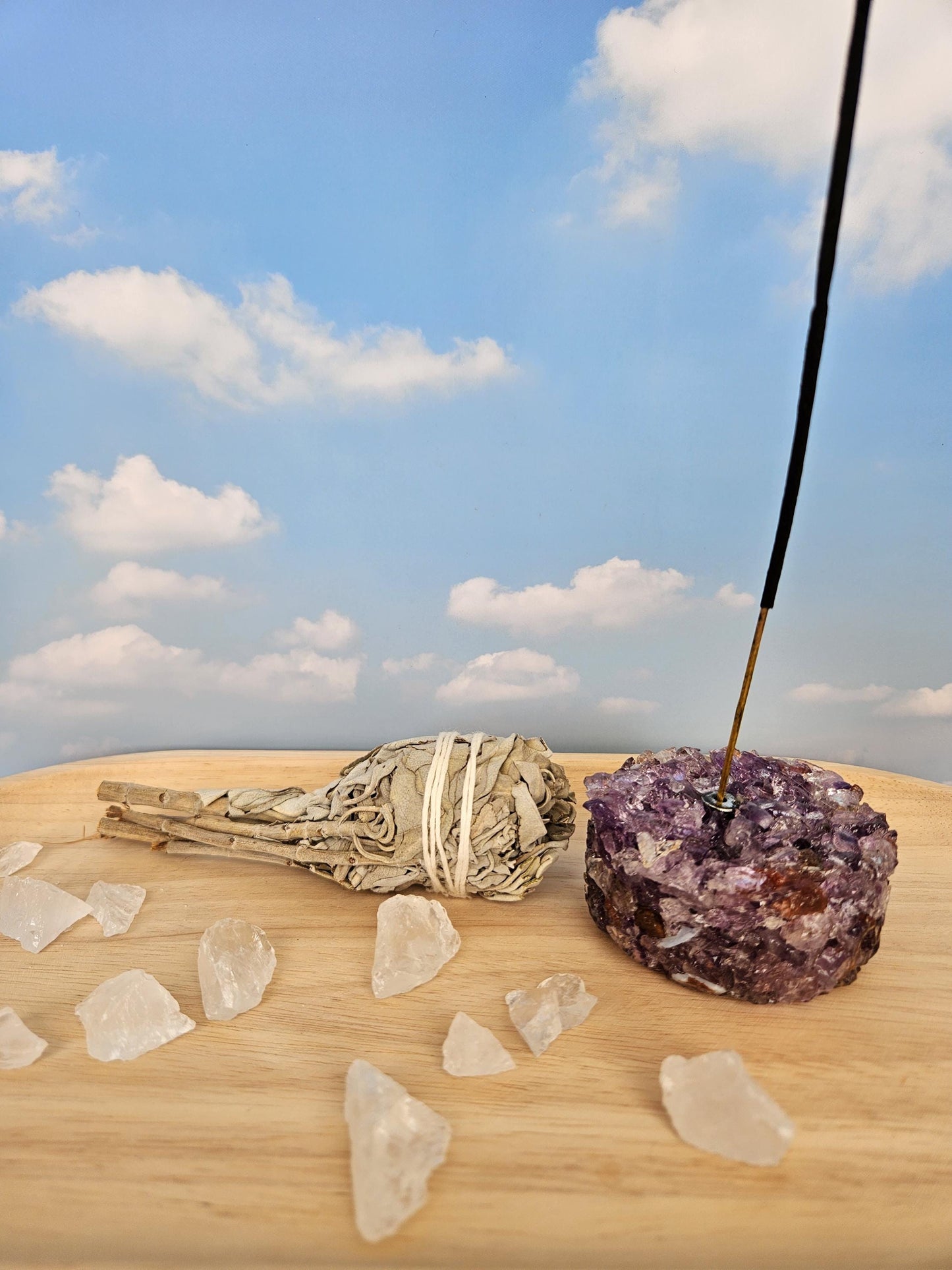 Amethyst Incense Holder