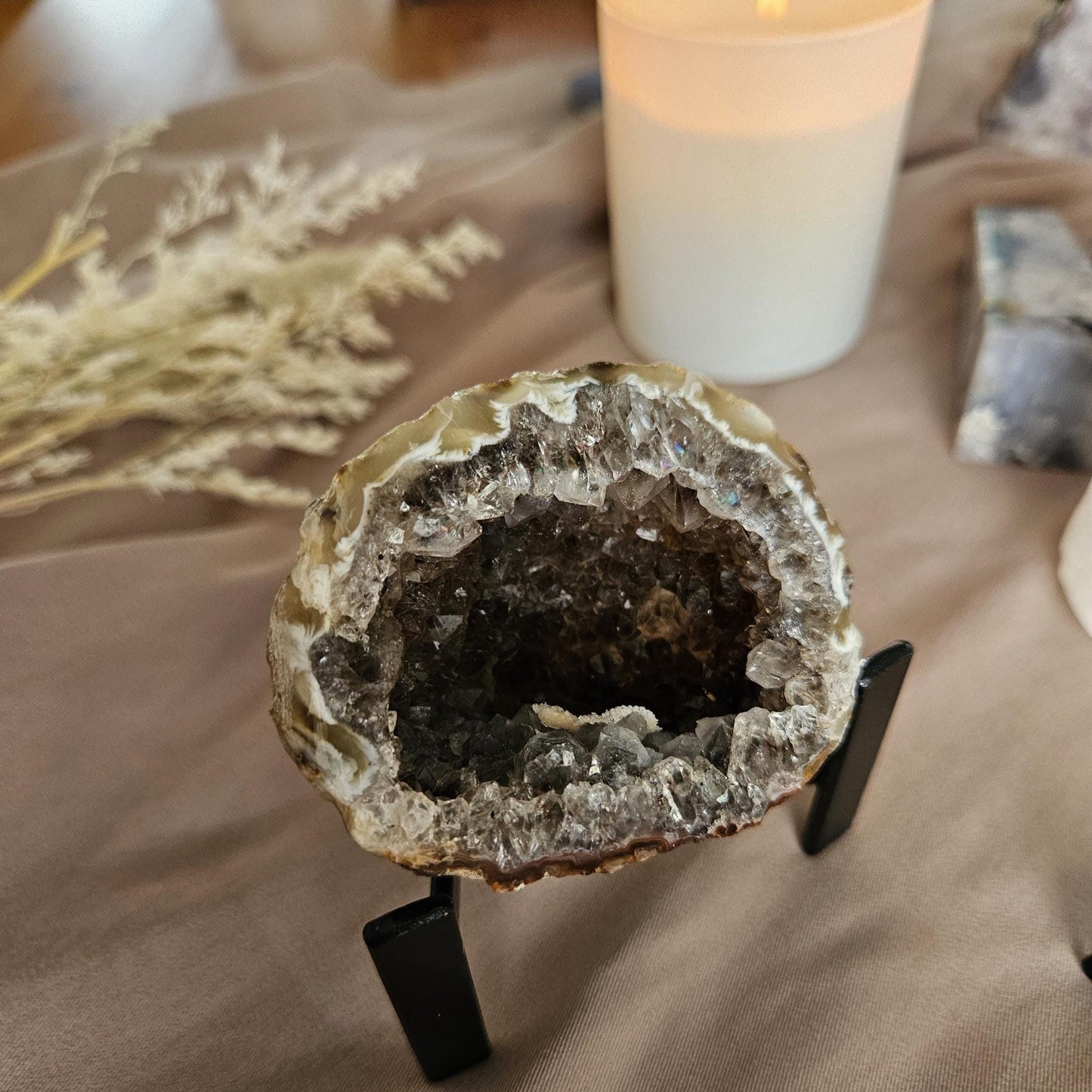 Agate Geode Cave Crystal Display