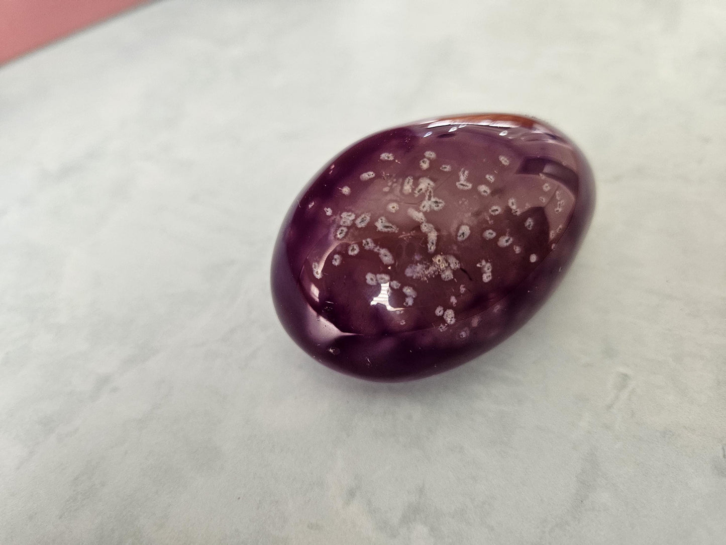 Purple Druzy Agate Egg Dyed