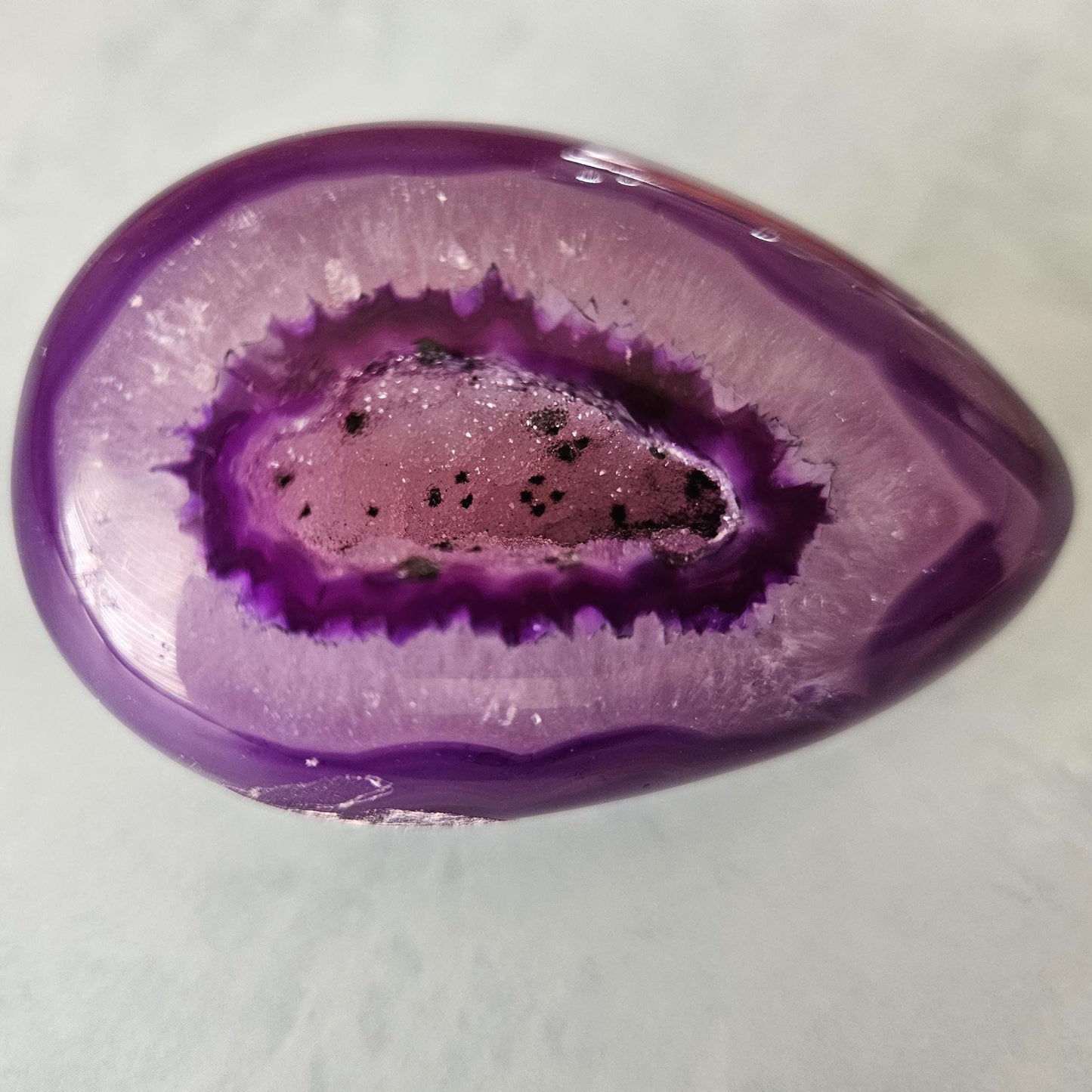 Purple Druzy Agate Egg Dyed