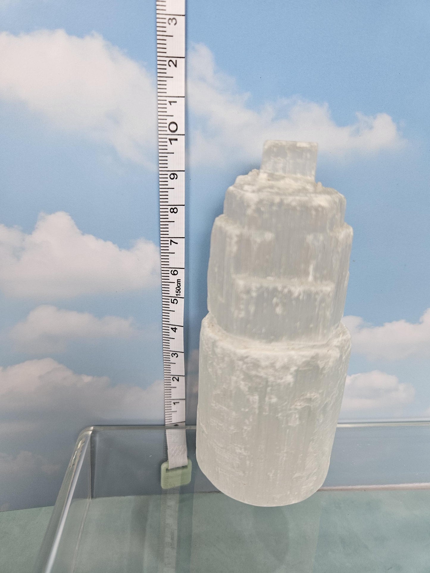 Satin Spar tower Selenite Crystal Natural Cleansing Crystal for Home D