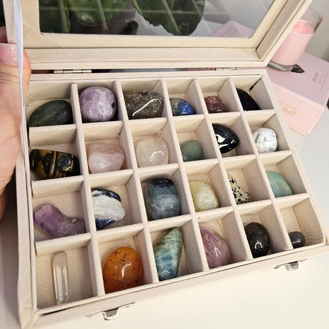 Tumbled stone crystal collection boxed crystal gift set starter crystal kit for beginners