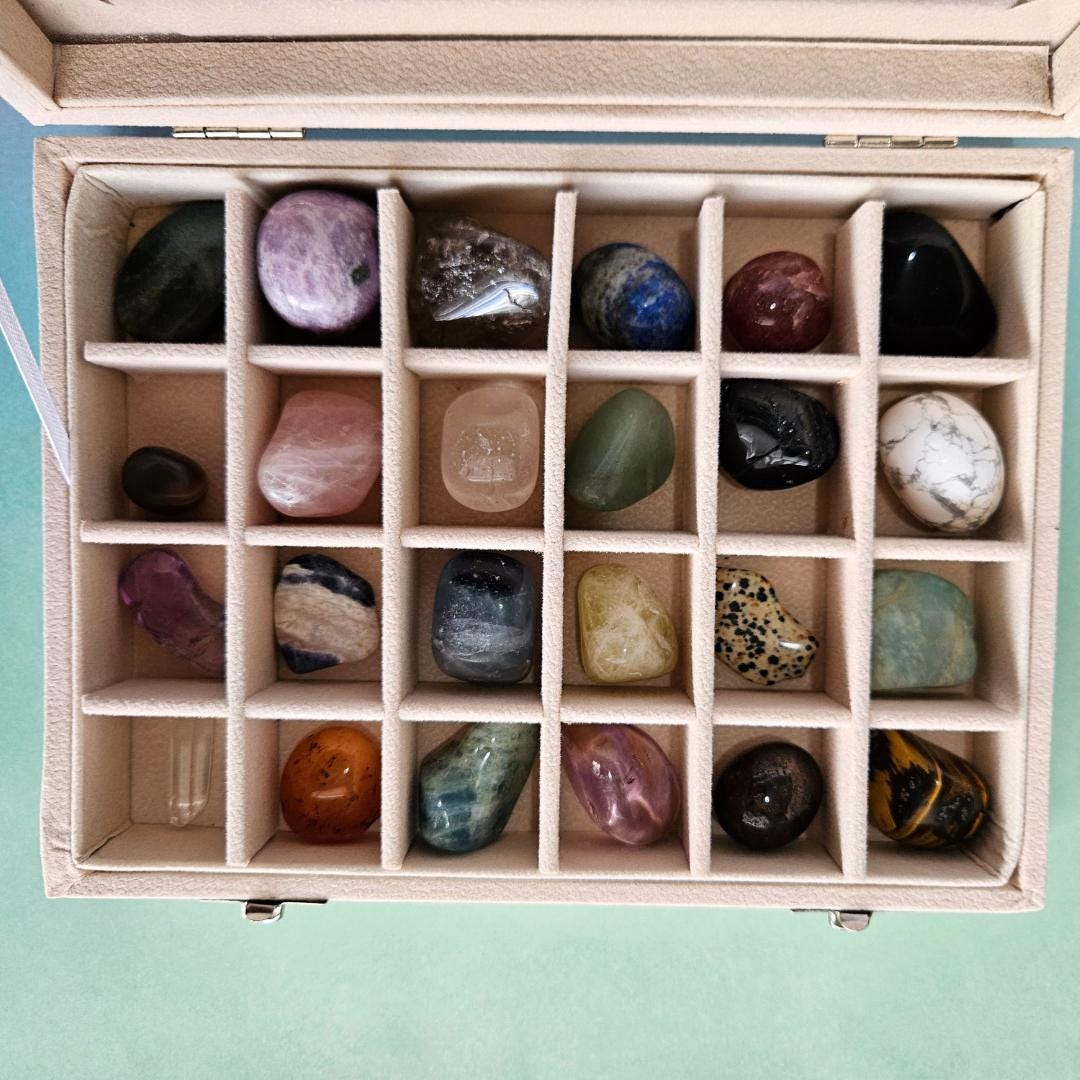 Tumbled stone crystal collection boxed crystal gift set starter crystal kit for beginners