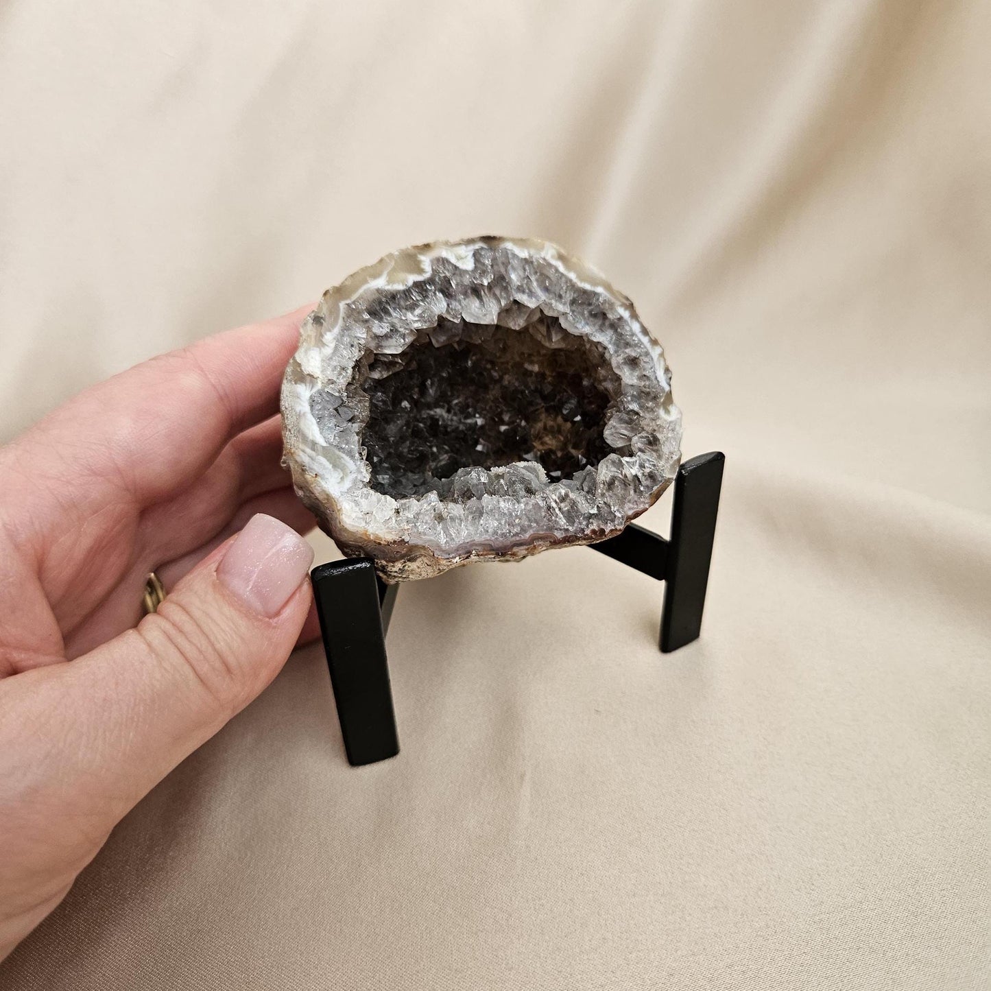 Agate Geode Cave Crystal Display