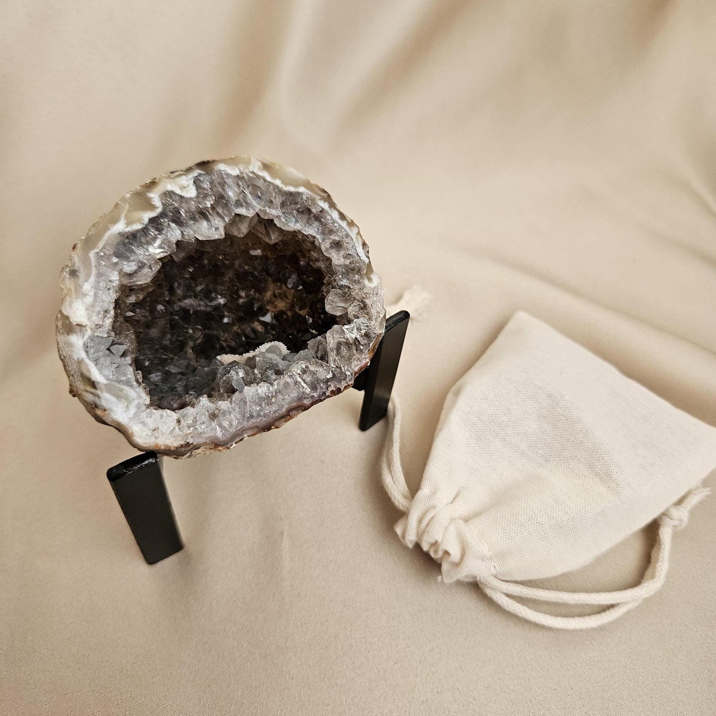 Agate Geode Cave Crystal Display