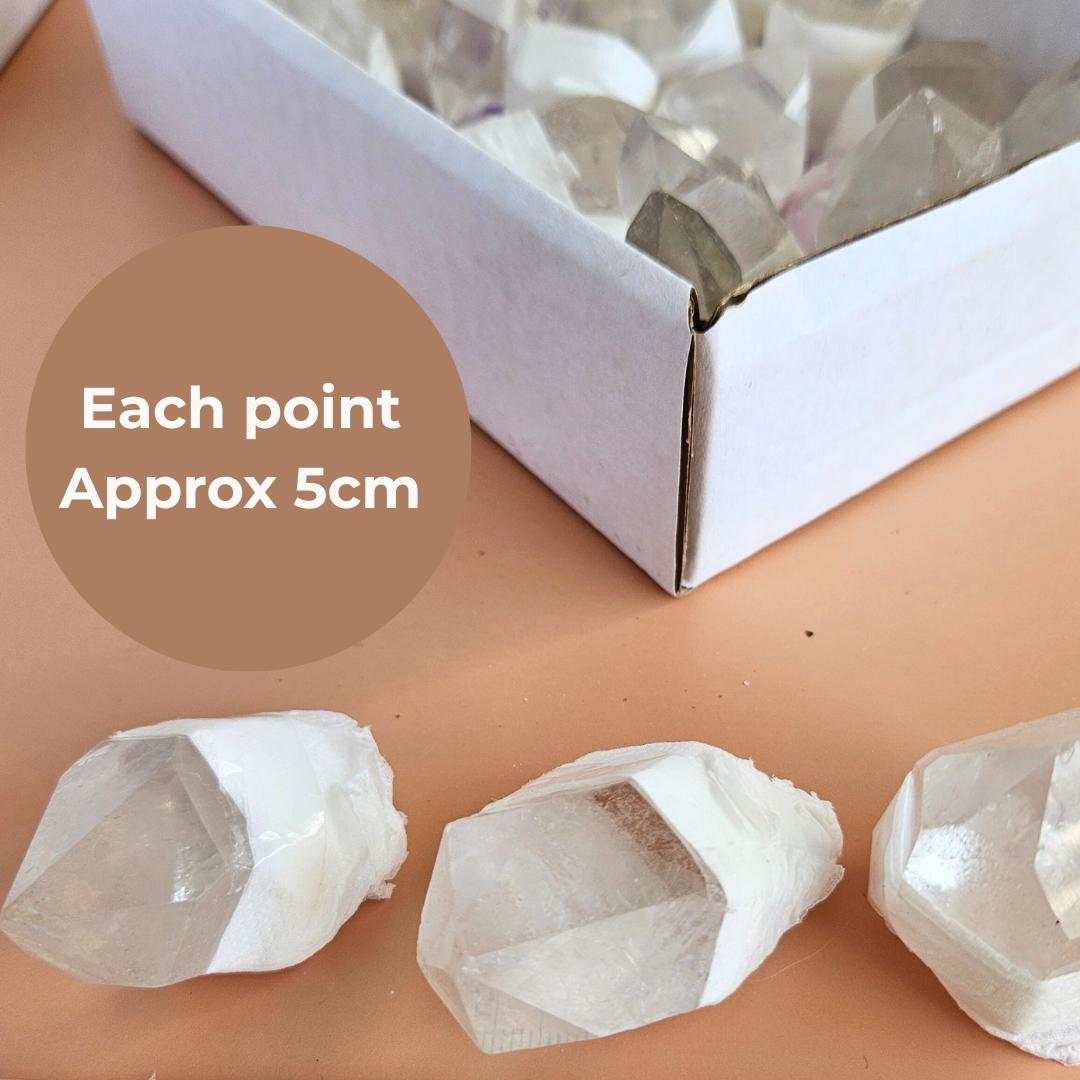 Bulk clear quartz points