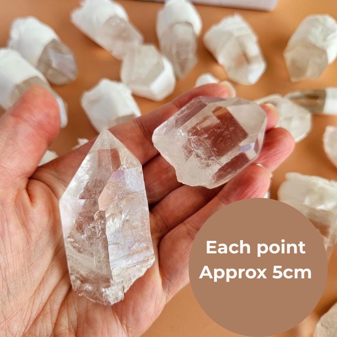 Bulk clear quartz points