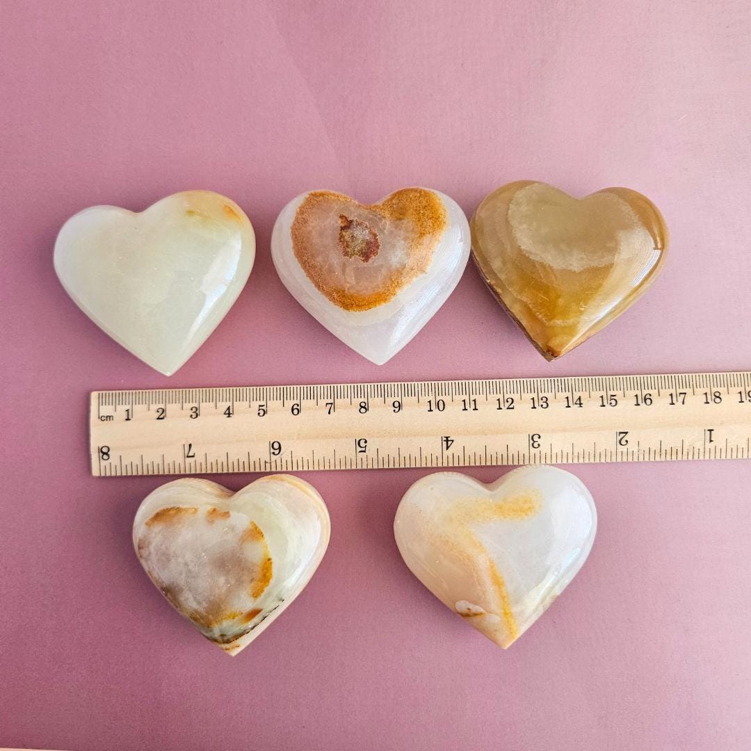 Onyx Heart Stone Crystal Carving