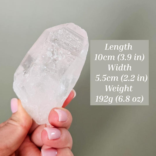 Large Clear Quartz Crystal Point Natural Stone for Reiki Energy Aura C