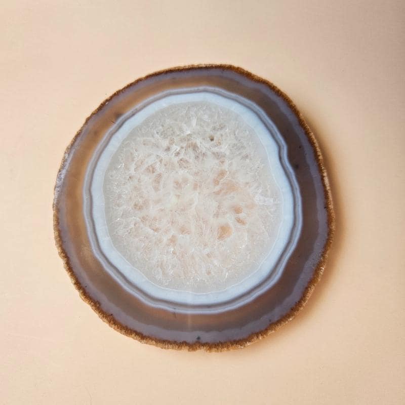 Agate Slice Large Polished Geode Slab Unique Crystal Gift Home Decor P