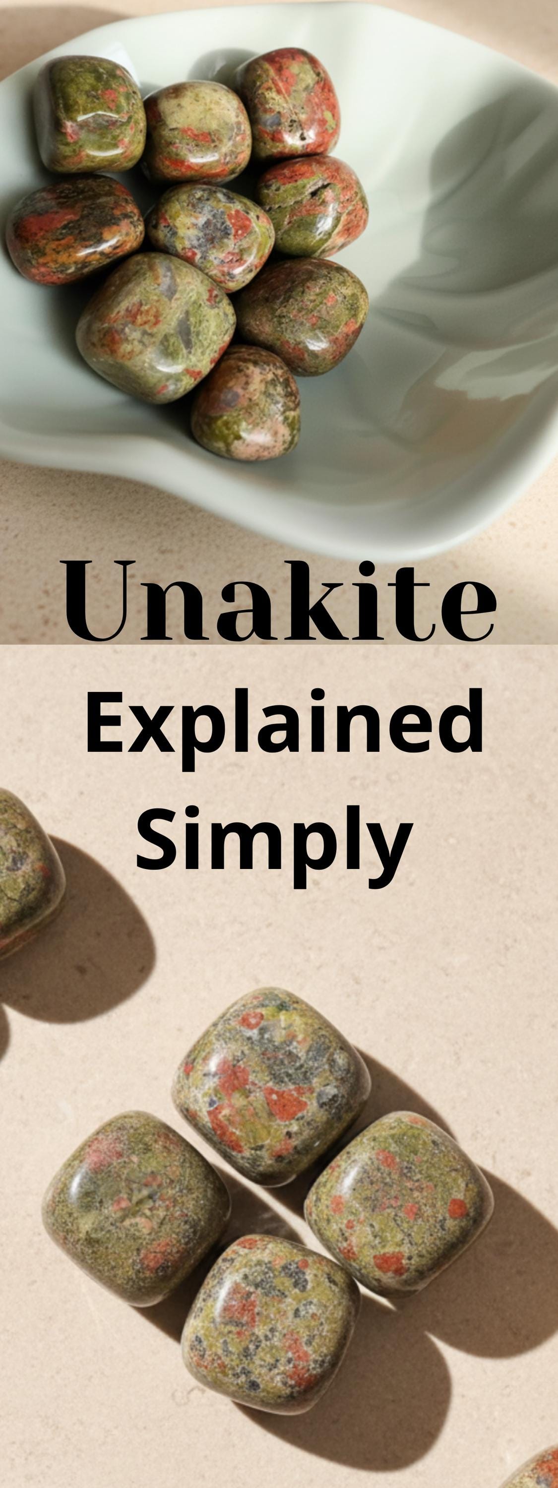 Unakite Tumbled Stone Polished Natural Crystal Pocket Gemstone Healing