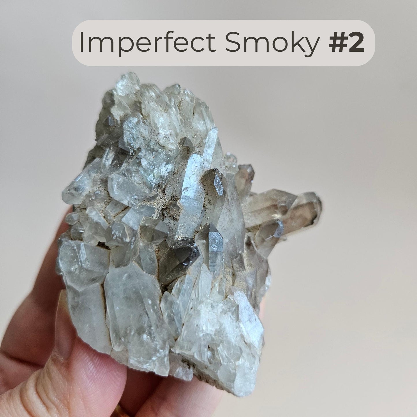 IMPERFECT Smoky Quartz Raw cluster Discounted Crystal Decor from Braz