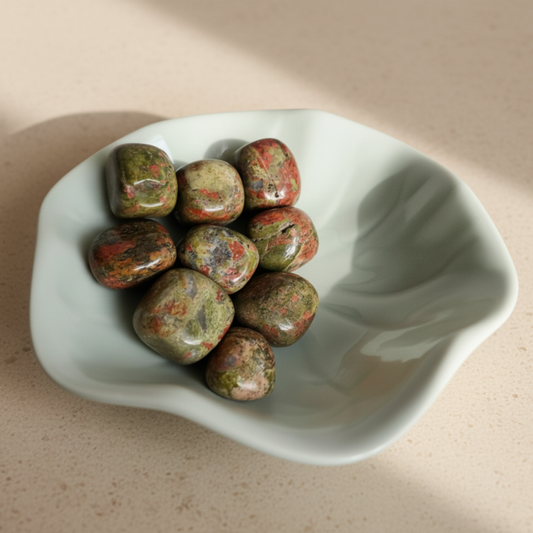 Unakite Tumbled Stone Polished Natural Crystal Pocket Gemstone