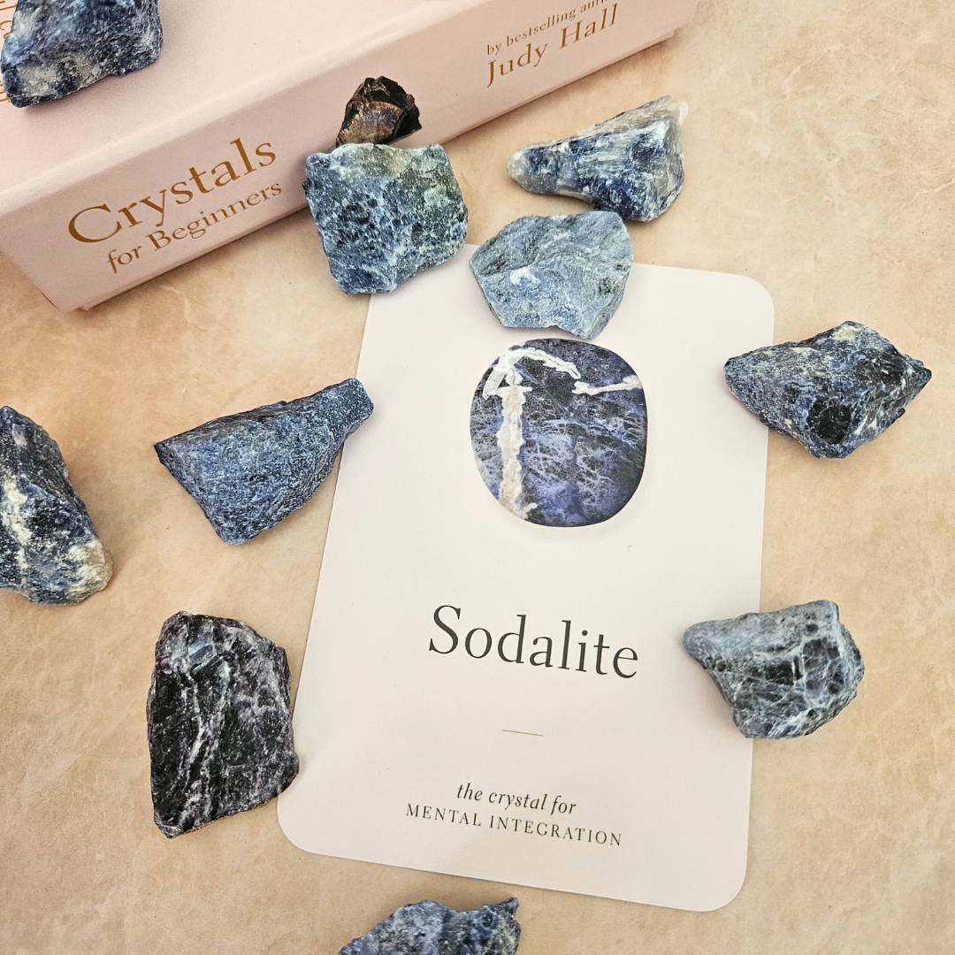 Raw sodalite crystal rough mineral specimen
