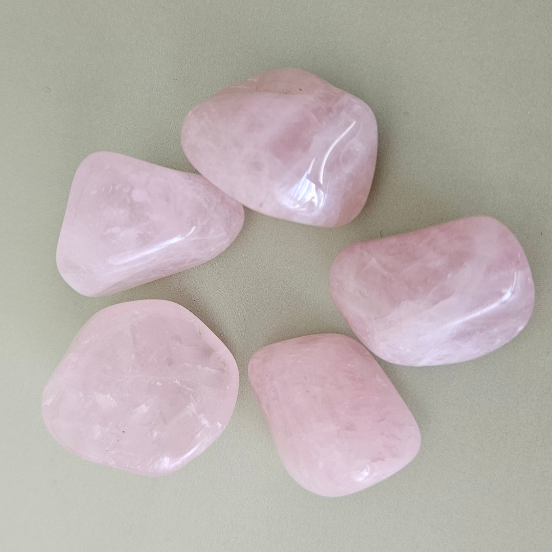 Rose quartz tumbled stone One (1)