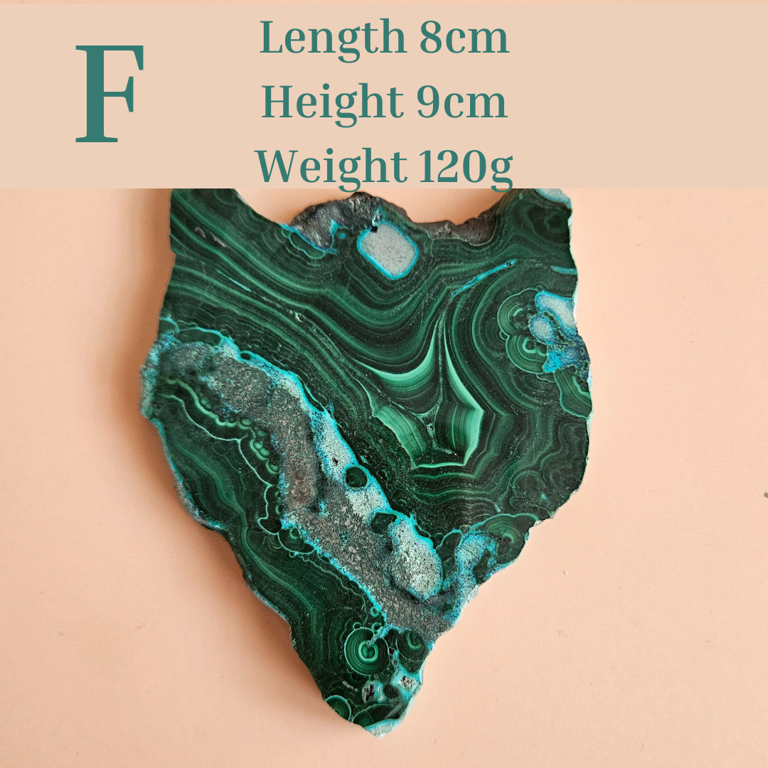 Malachite Chrysocolla Freeform crystal slab