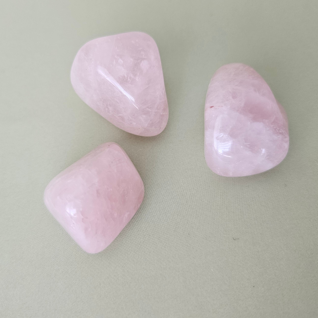 Rose quartz tumbled stone One (1)
