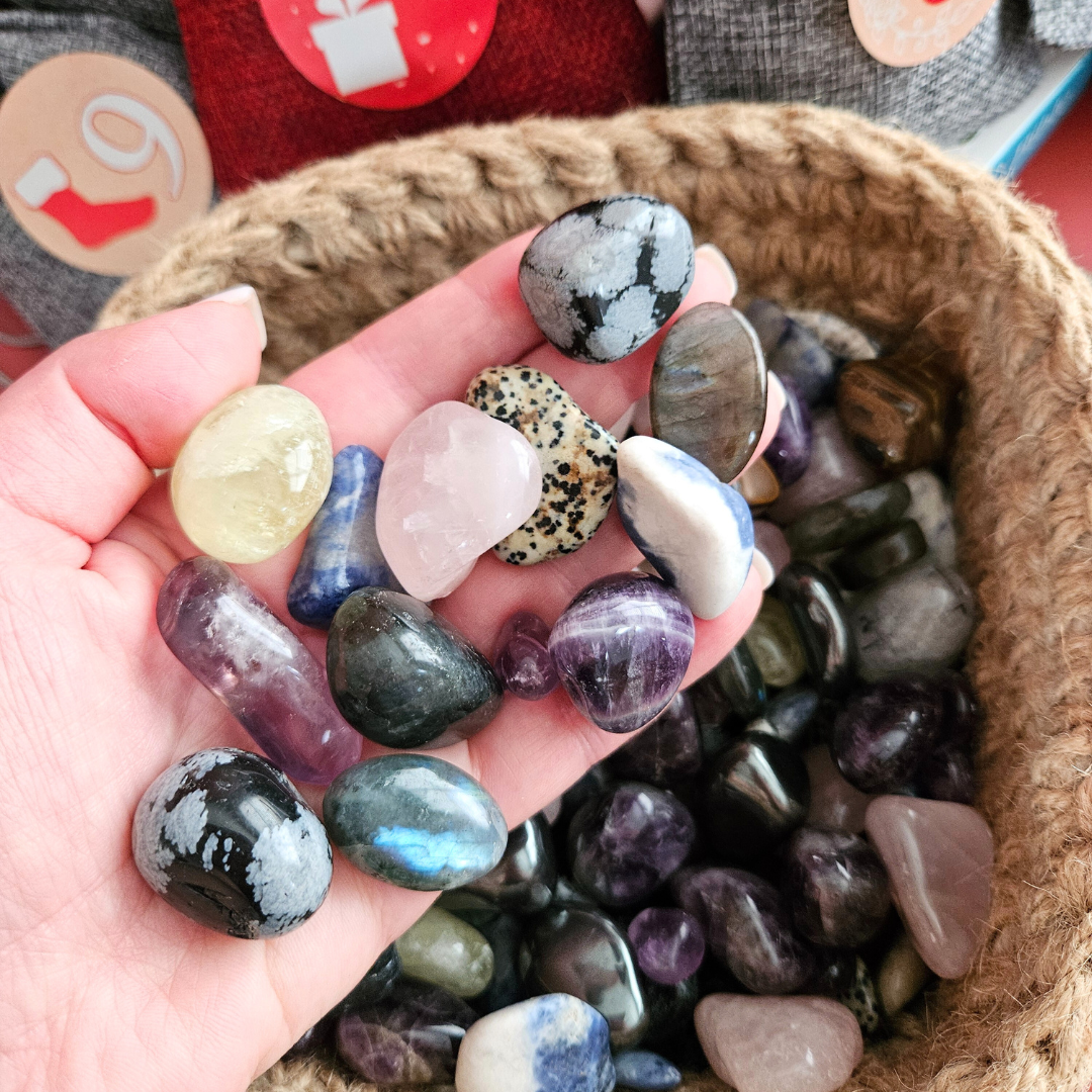 Crystal Advent Calendar 12 Days Gemstone Countdown Crystal Gift Set for Christmas