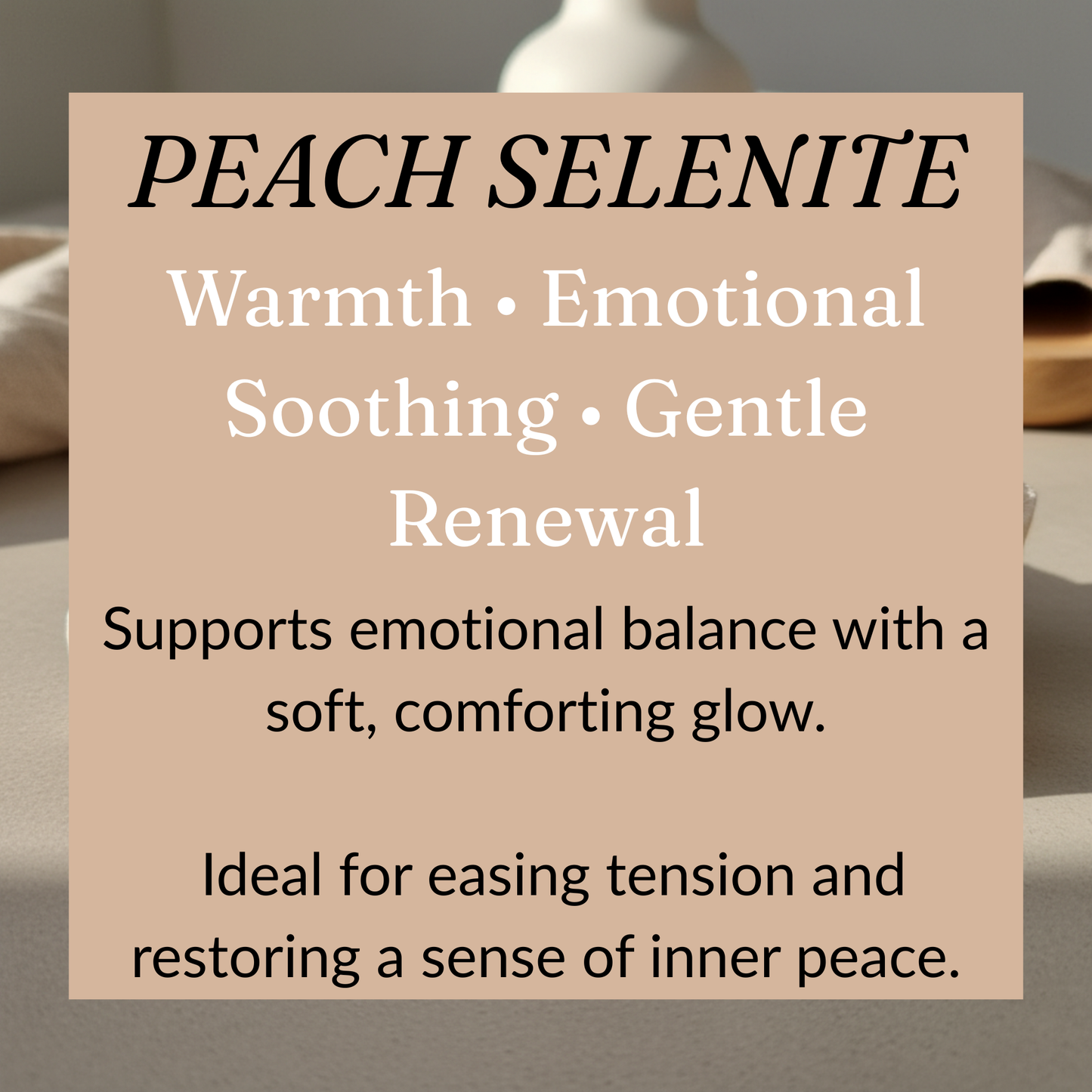 Peach Selenite Raw Orange Crystal Satin Spar