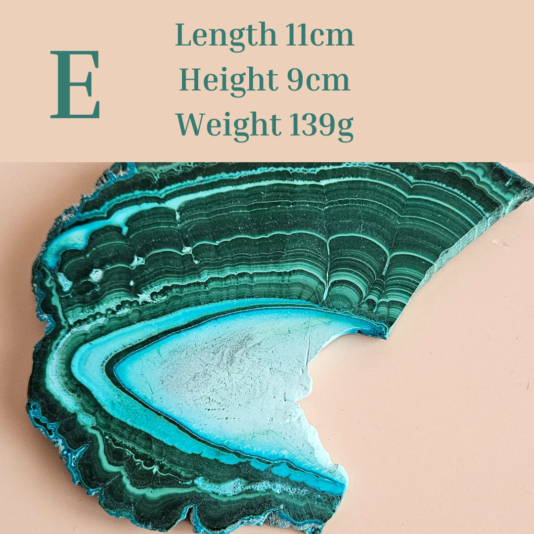 Malachite Chrysocolla Freeform crystal slab