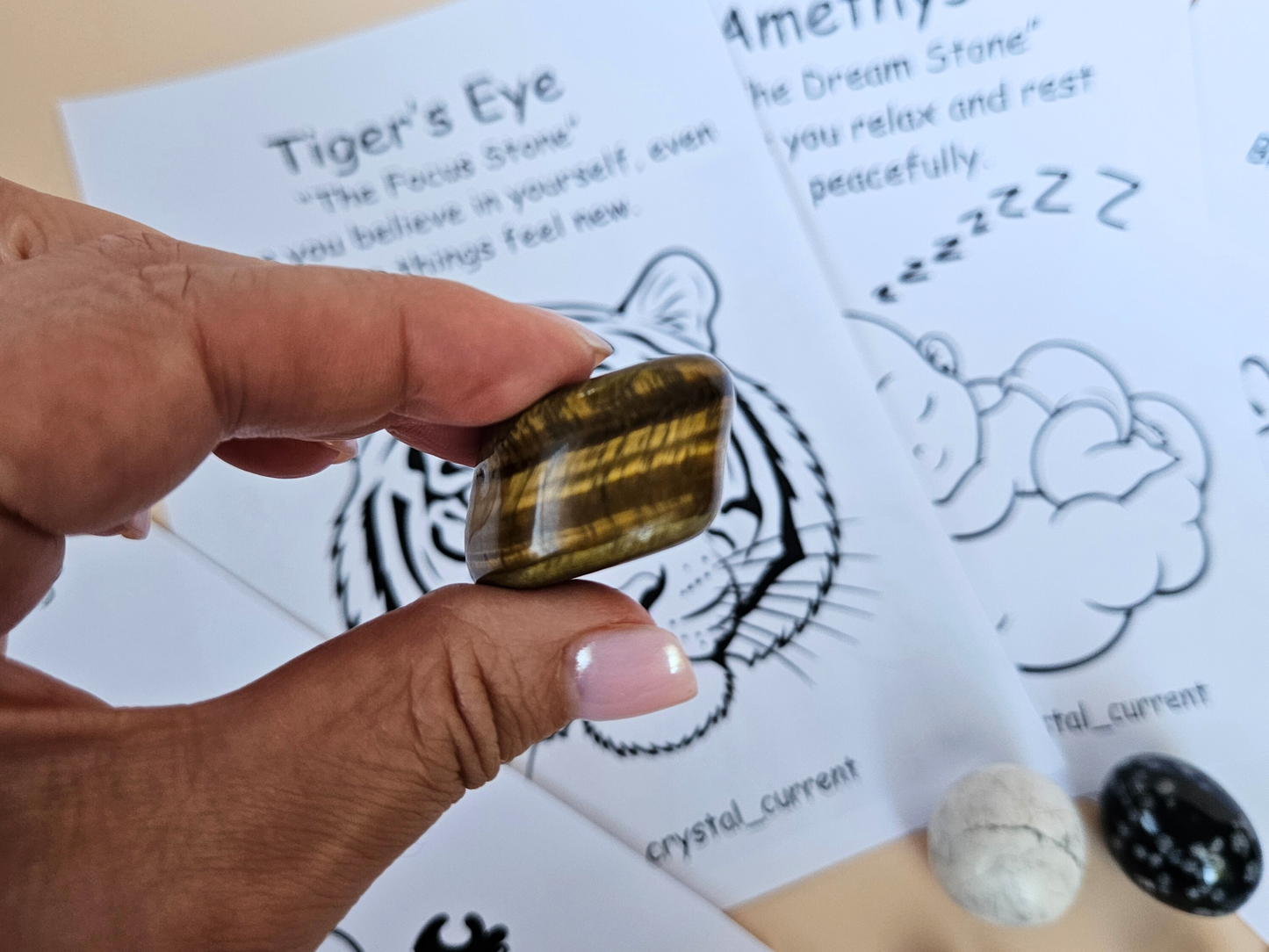 Kids Crystal Gift Set Tumbled Stones Colouring Pages