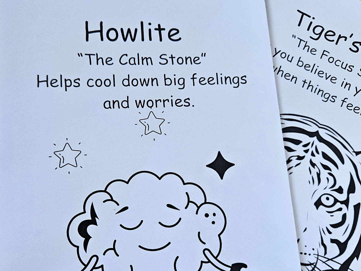 Kids Crystal Gift Set Tumbled Stones Colouring Pages