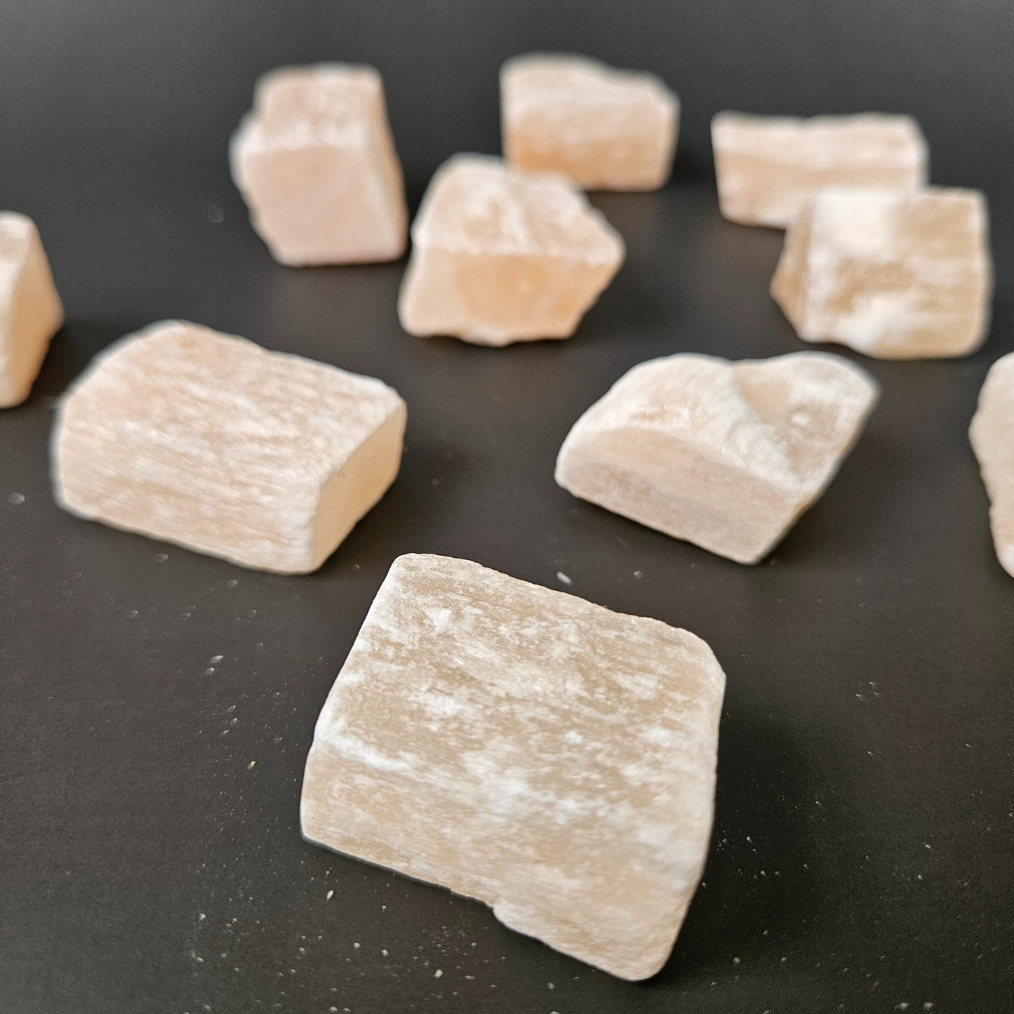 Peach Selenite Raw Orange Crystal Satin Spar