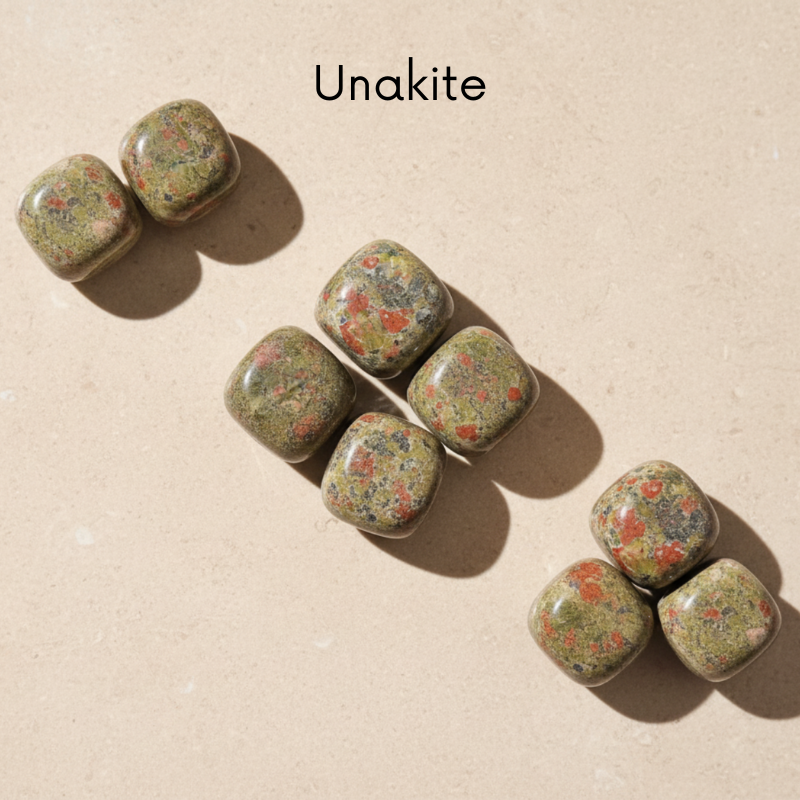Unakite Tumbled Stone Polished Natural Crystal Pocket Gemstone