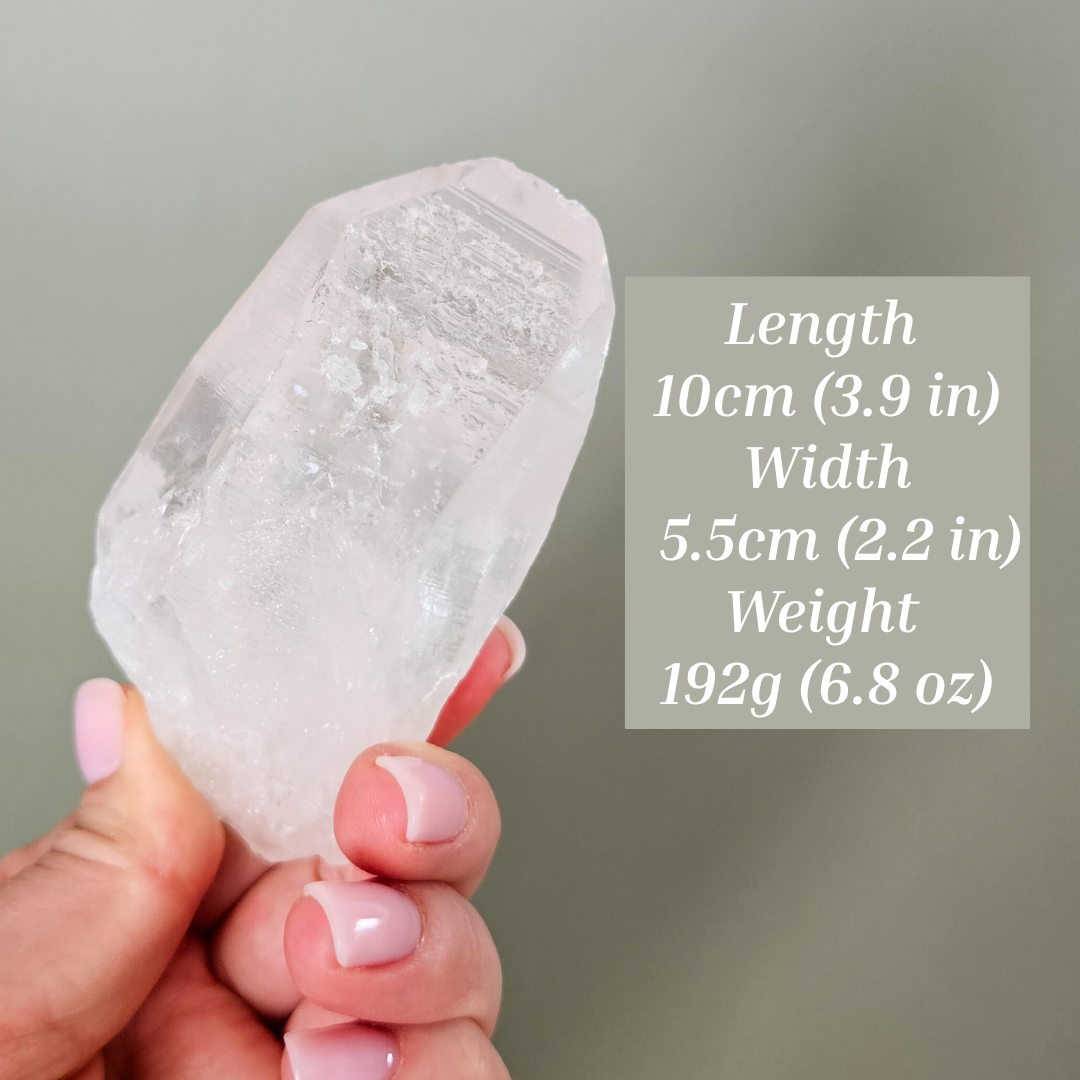Large Clear Quartz Crystal Point Natural Stone for Reiki Energy Aura Cleansing