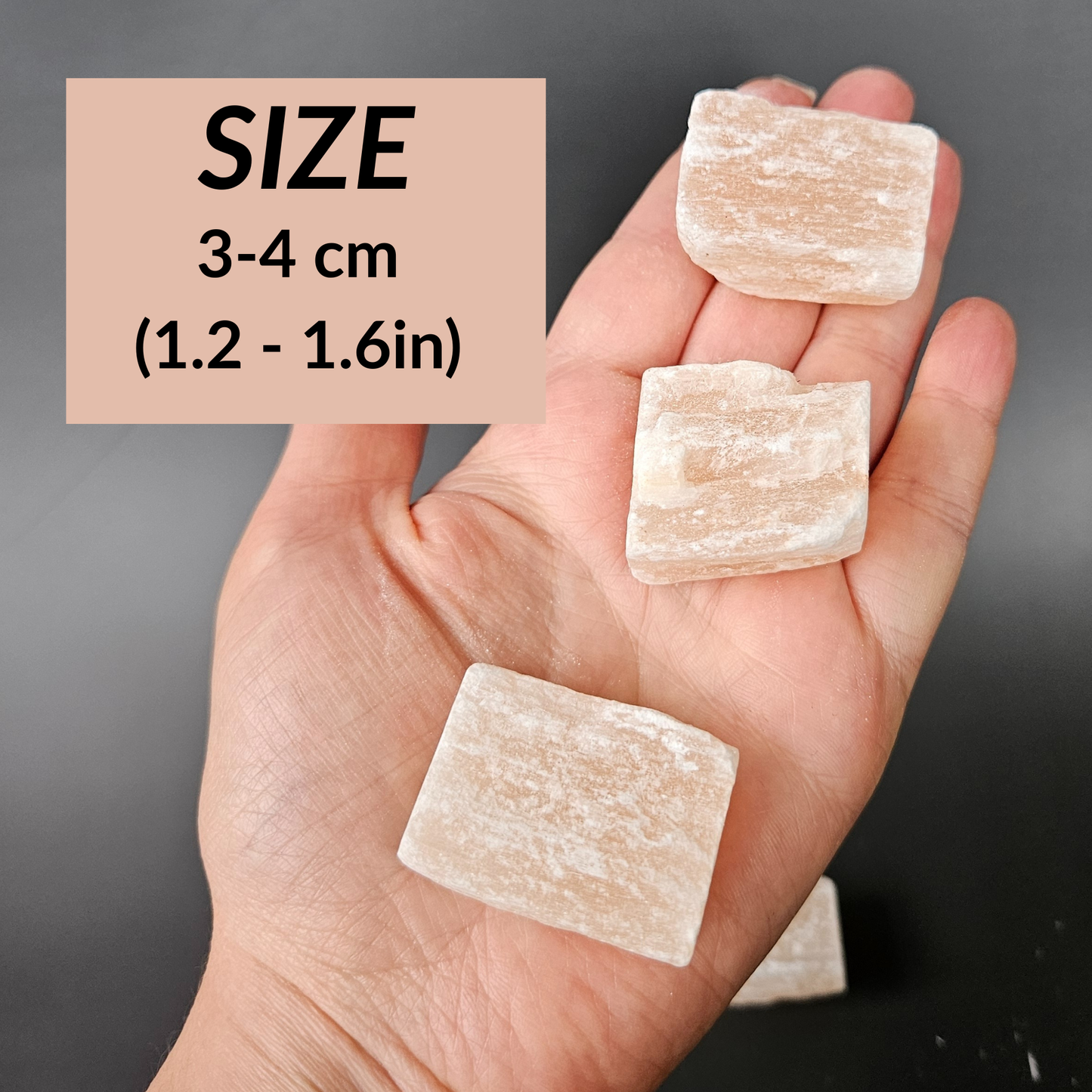 Peach Selenite Raw Orange Crystal Satin Spar