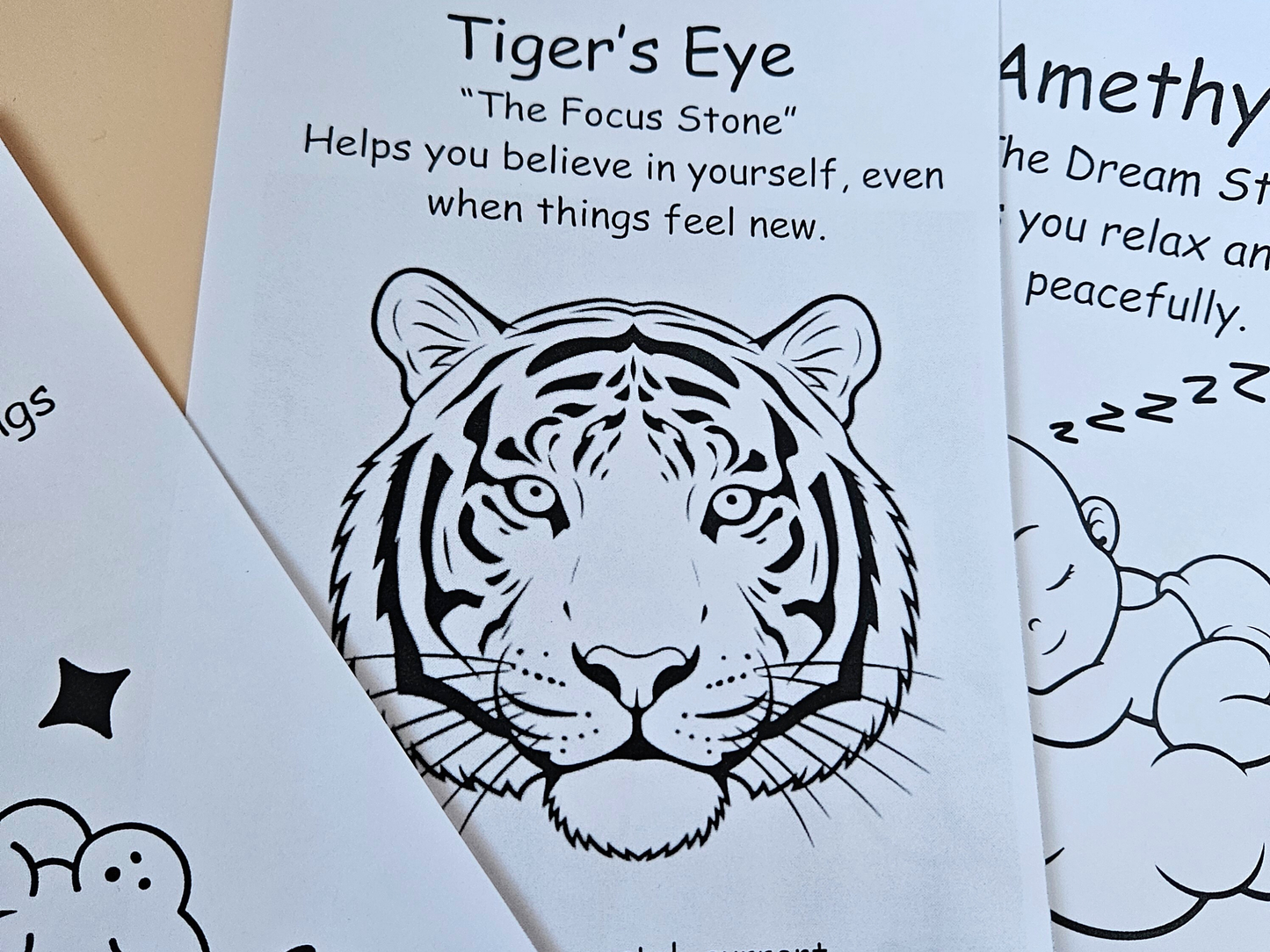 Kids Crystal Gift Set Tumbled Stones Colouring Pages