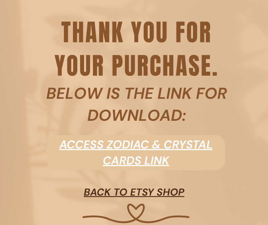PRINTABLE Zodiac and crystal pairing cards A6