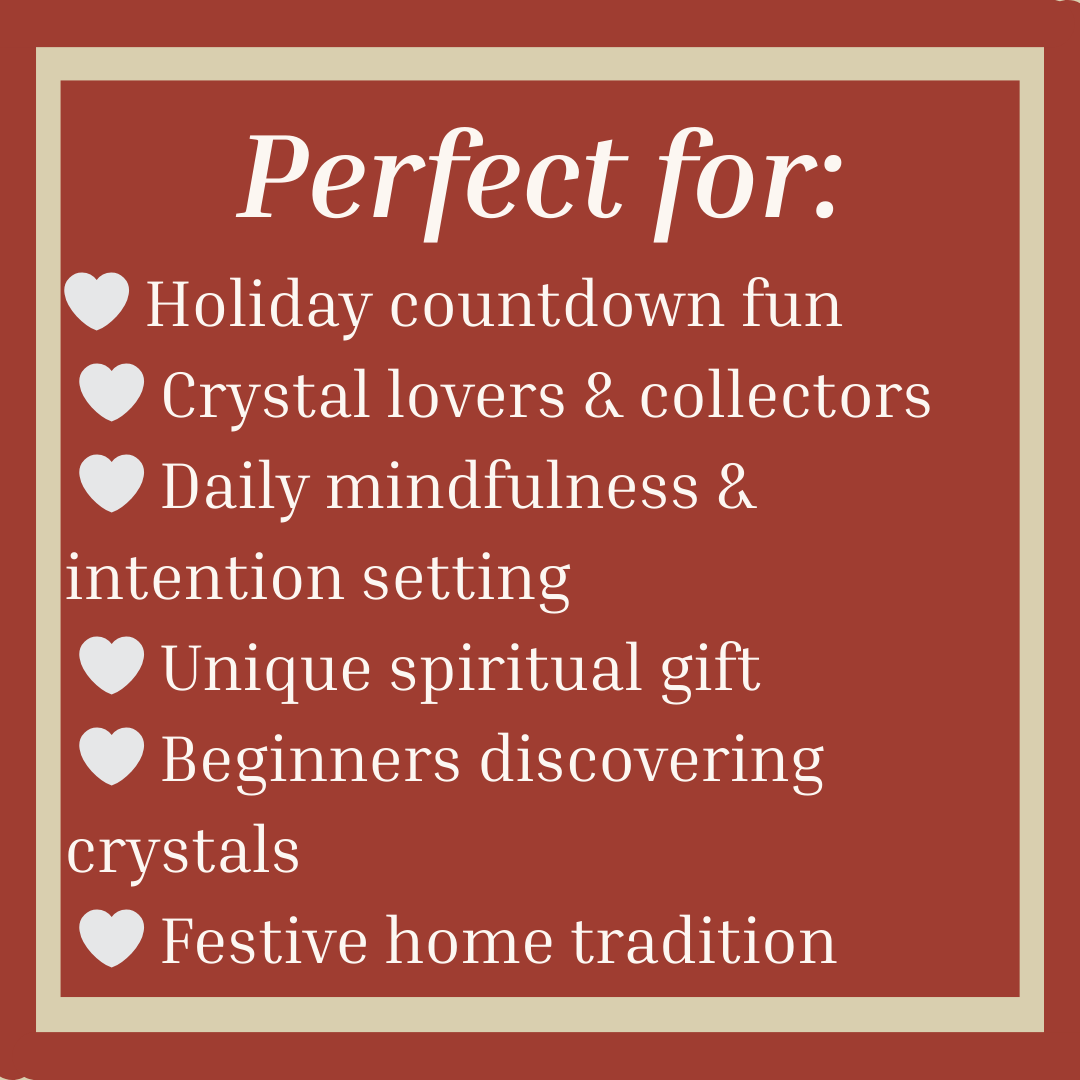 Crystal Advent Calendar 12 Days Gemstone Countdown Crystal Gift Set for Christmas