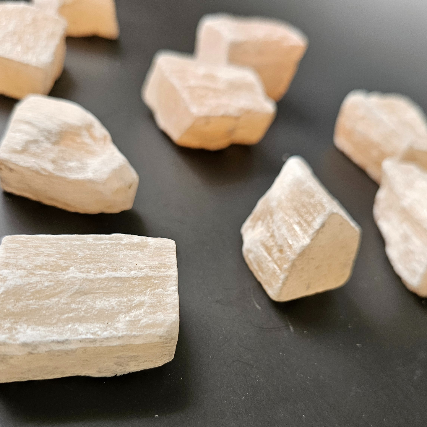 Peach Selenite Raw Orange Crystal Satin Spar