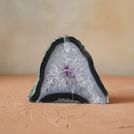 Amethyst agate geode slab