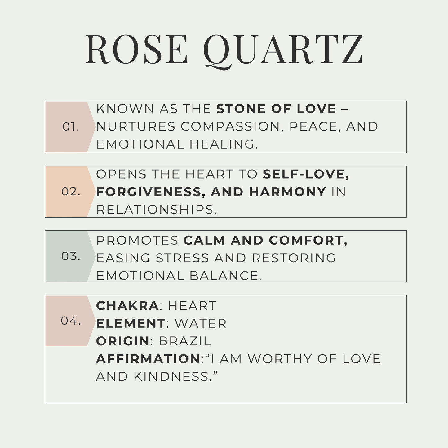 Rose quartz tumbled stone One (1)