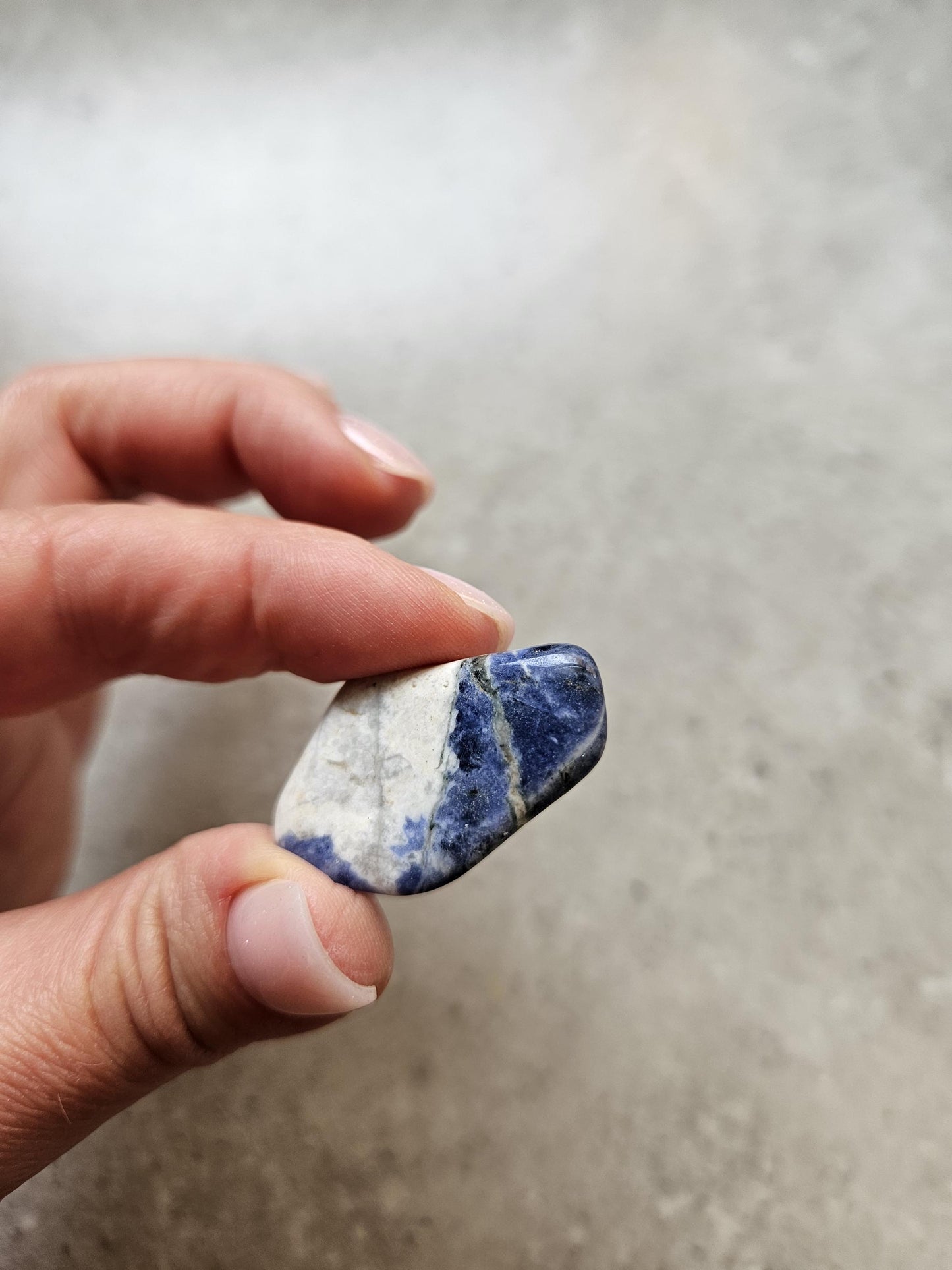 Sodalite tumbled stone One (1)