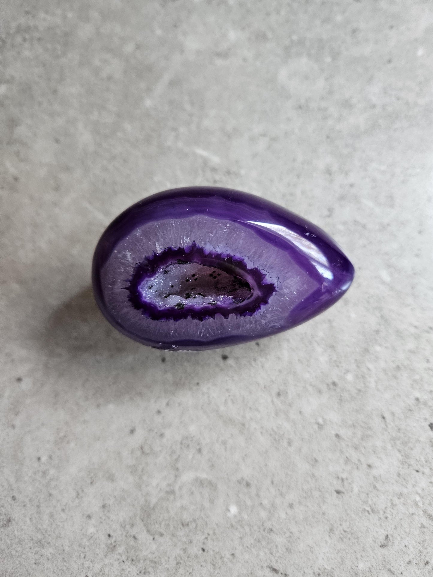 Purple Druzy Agate Egg Dyed