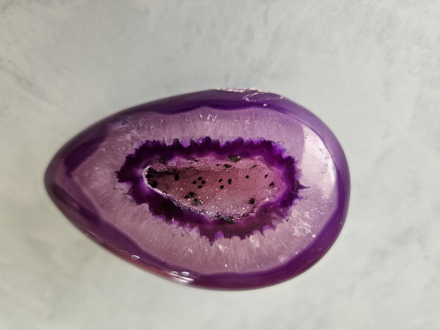 Purple Druzy Agate Egg Dyed