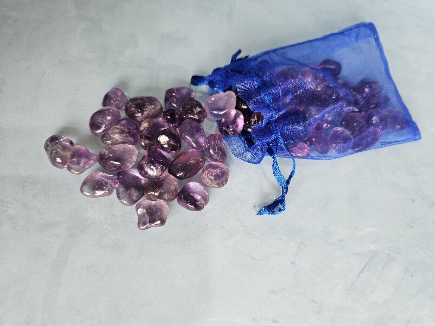 Amethyst mini tumbled stones bulk 100g