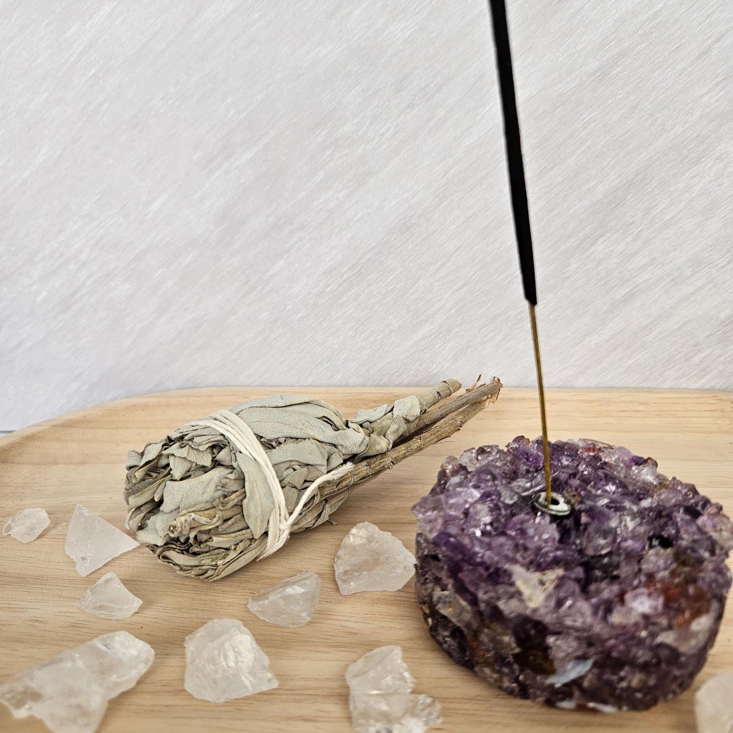 Amethyst Incense Holder