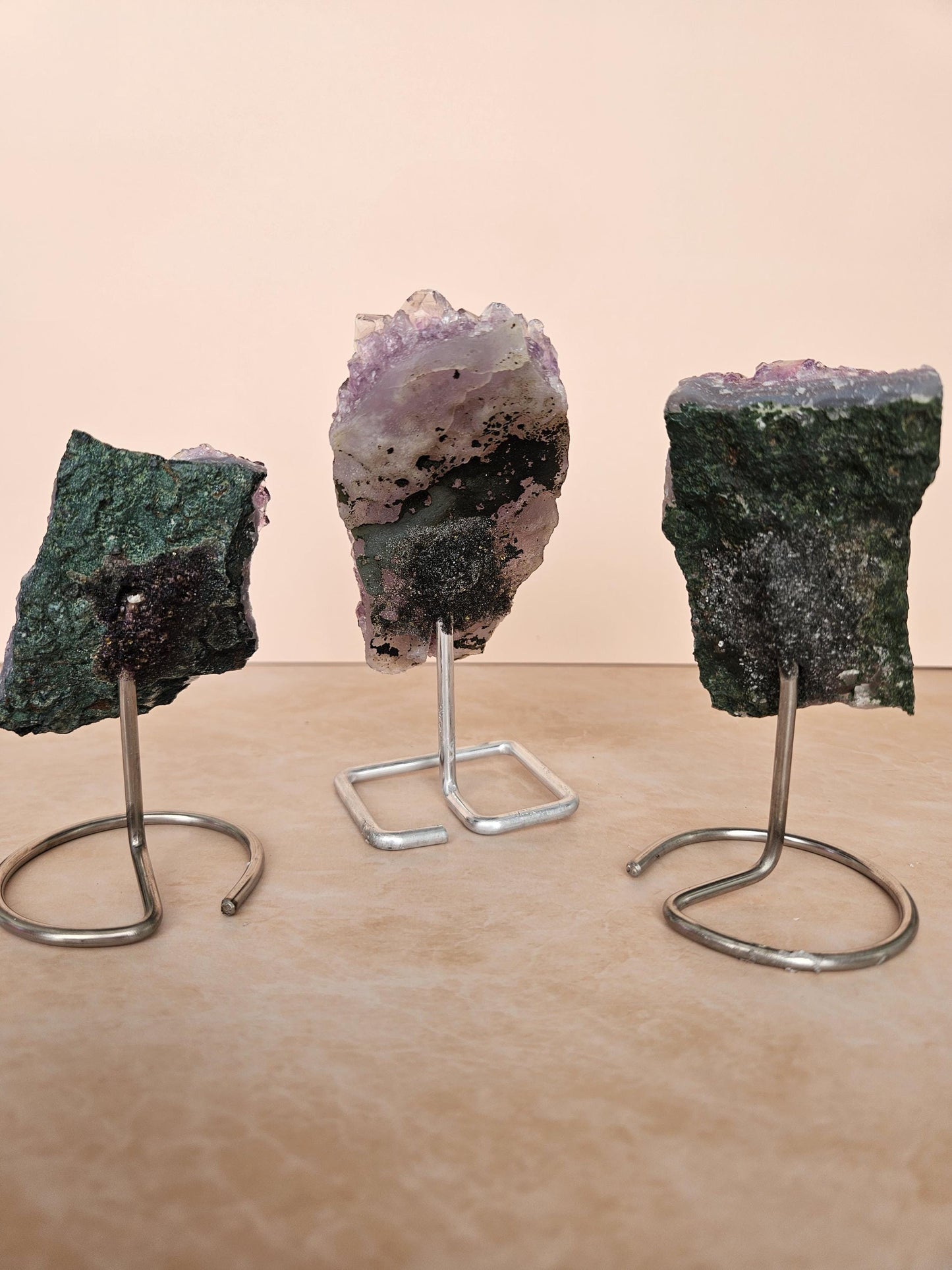 Amethyst Cluster on Metal Stand