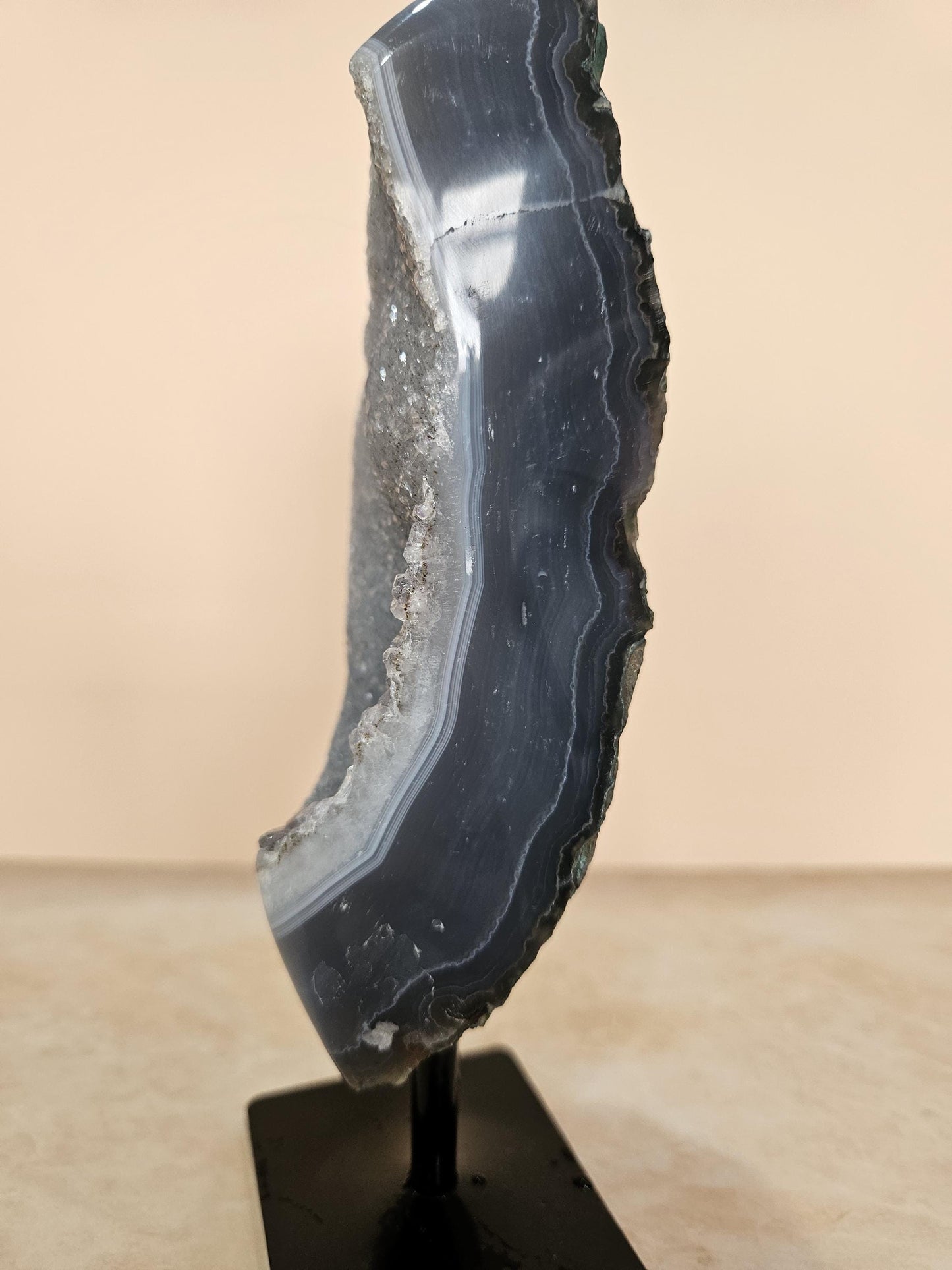 Banded Agate Geode Druzy Quartz