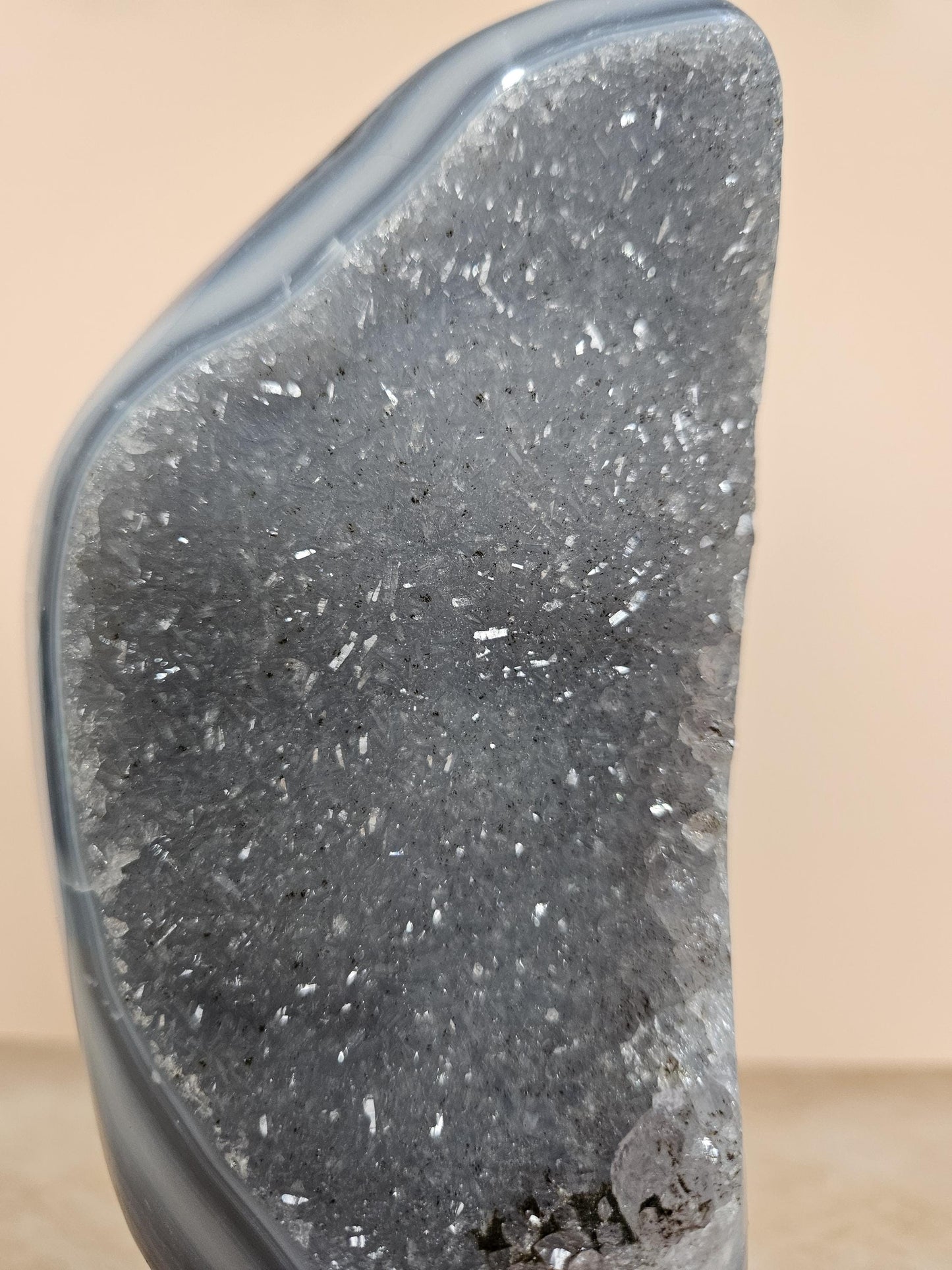 Banded Agate Geode Druzy Quartz